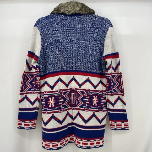 MINKPINK Oversized XS Legendgs of the Forest Aztec Cardigan Boho Western Sweater - Picture 9 of 11